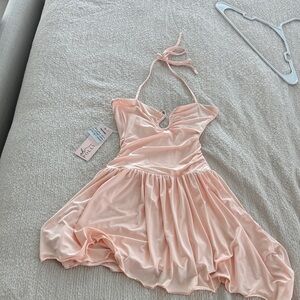 OH POLLY Women's Pink Halter Slip Dress